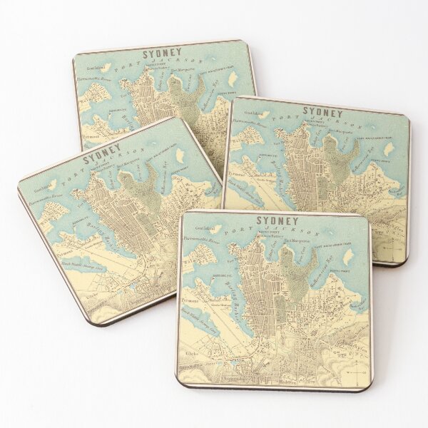 Item preview, Vintage Map of Sydney Australia (1858) designed and sold by BravuraMedia.