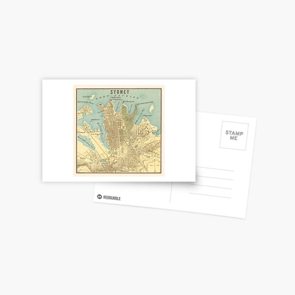 Item preview, Vintage Map of Sydney Australia (1858) designed and sold by BravuraMedia.