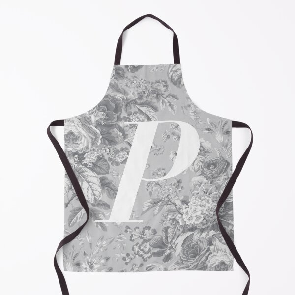 Item preview, P Letter, Vintage Alphabet - Botanical Monogram - Silver Grey designed and sold by mydoodlesateme.