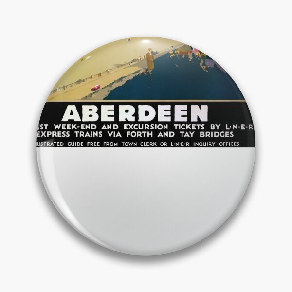 Item preview, Railway Poster Aberdeen designed and sold by stickart-marek.