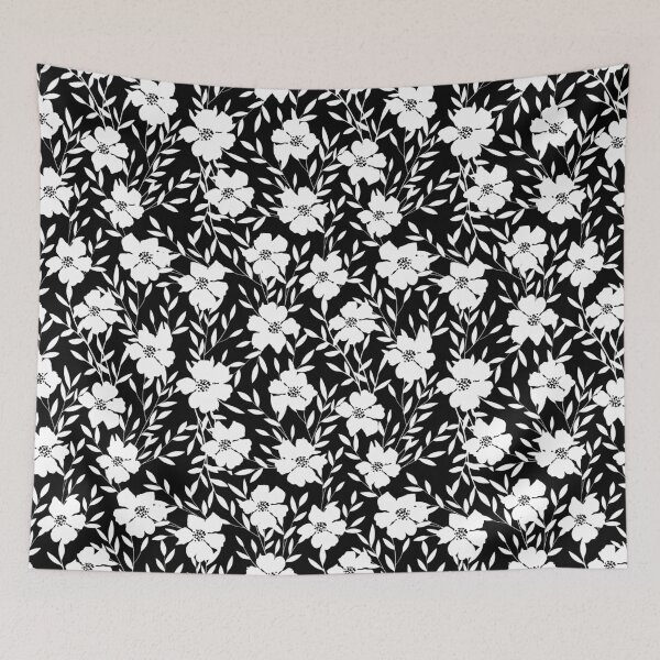 Item preview, Black and White Floral Theme designed and sold by cafelab.