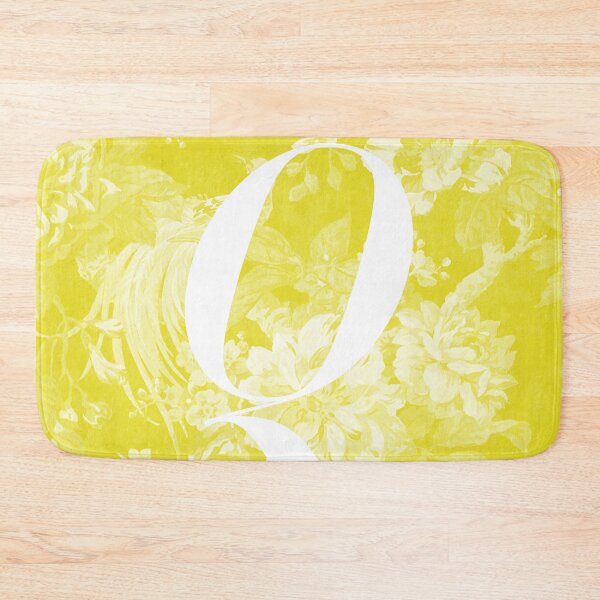 Item preview, Q Letter, Vintage Alphabet - Botanical Monogram - Lemon Yellow designed and sold by mydoodlesateme.