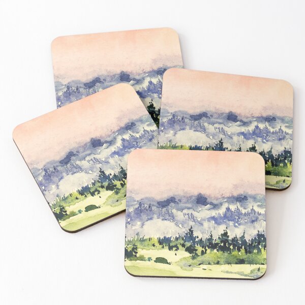 Item preview, Watercolor Evening Landscape designed and sold by Vector Scout Lab.