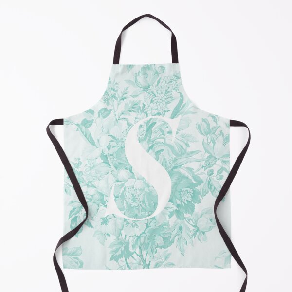 Item preview, S Letter, Vintage Alphabet - Botanical Monogram - Pale Pastel Blue designed and sold by mydoodlesateme.