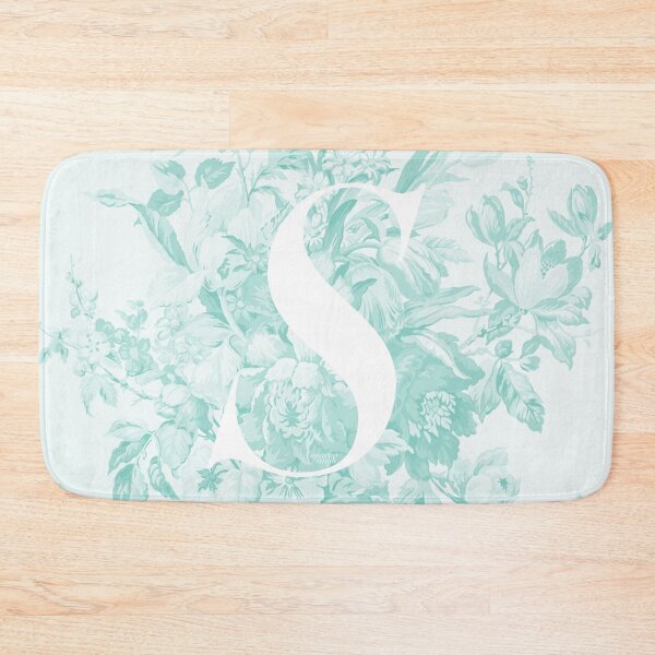 Item preview, S Letter, Vintage Alphabet - Botanical Monogram - Pale Pastel Blue designed and sold by mydoodlesateme.