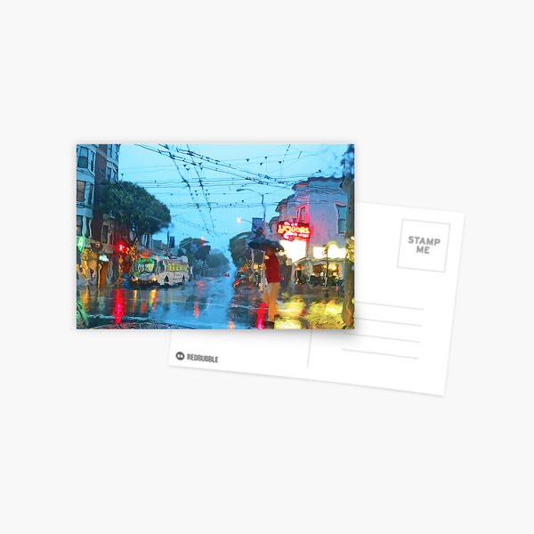 Fillmore in the Rain Postcard