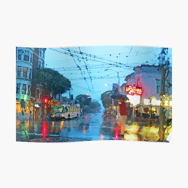 Fillmore in the Rain Poster
