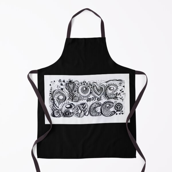 Item preview, Love and Peace Aussie Tangle in Black and White  designed and sold by Heatherian.