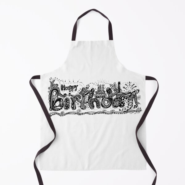 Item preview, Happy Birthday Aussie Tangle Black & White  designed and sold by Heatherian.