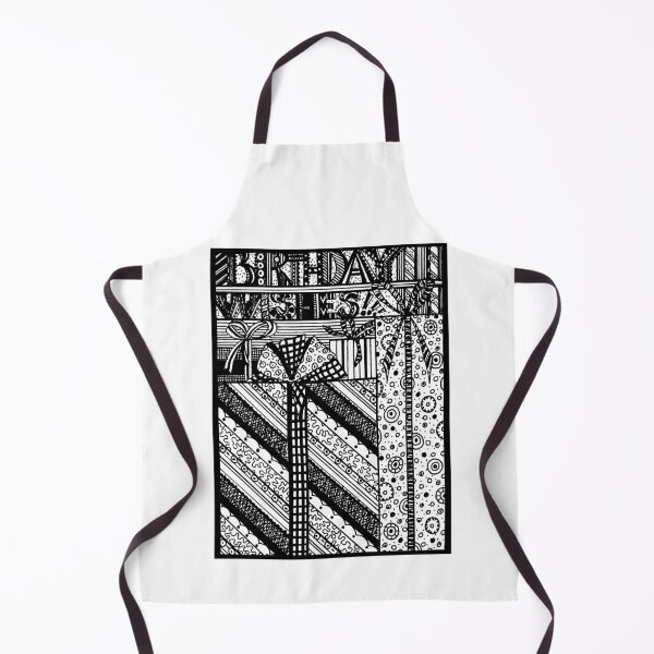 Item preview, Birthday Wishes Aussie Tangle Black & White smaller version for mugs designed and sold by Heatherian.