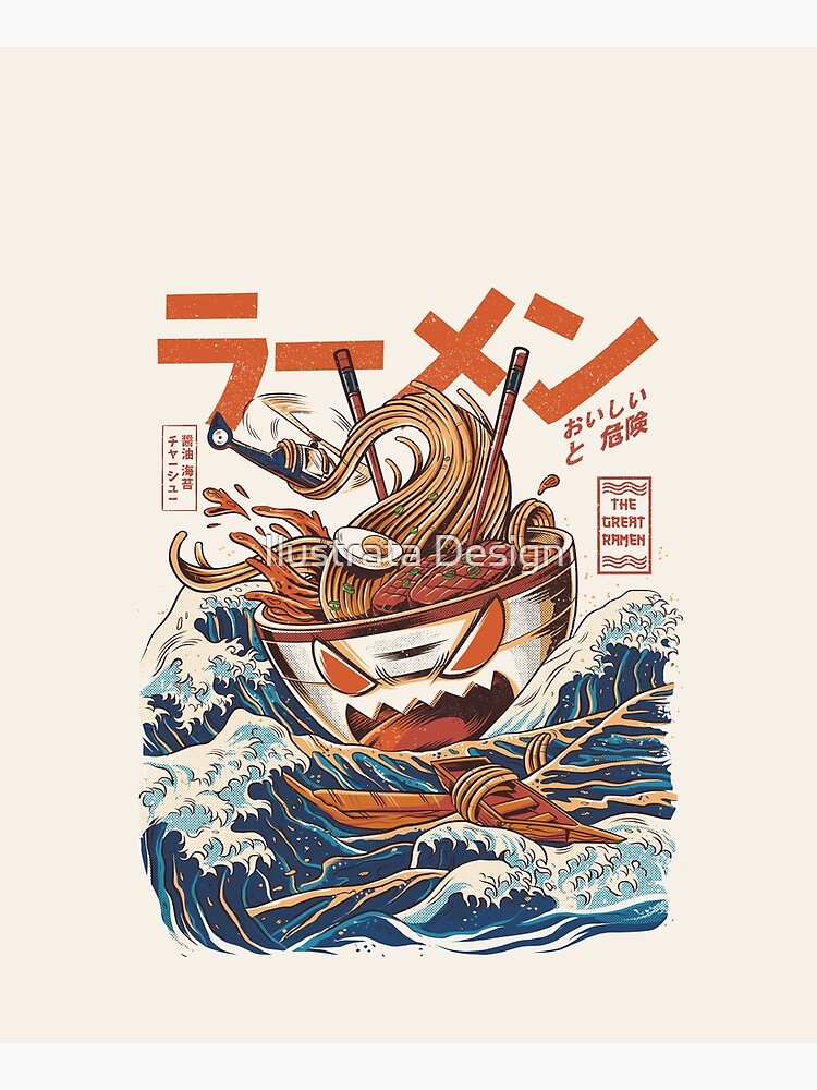 The Great Ramen off Kanagawa by ilustrata