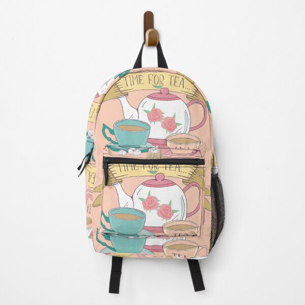 Item preview, Time For Tea Aesthetic Tea Design in Vintage Pink and Blue designed and sold by HotHibiscus.