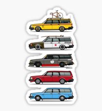 Stack of Volvo 200 Series 245 Wagons Sticker