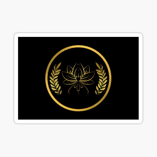 Item preview, Gold round flower design designed and sold by Echo Dusk.