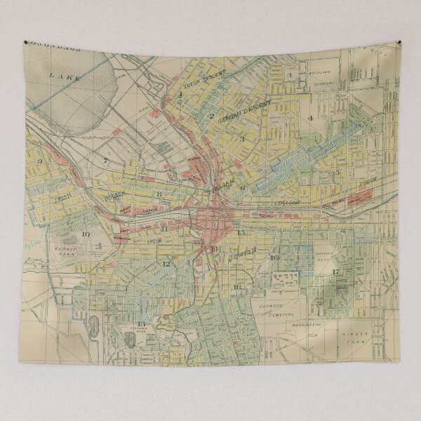 Item preview, Vintage Map of Syracuse NY (1918) designed and sold by BravuraMedia.