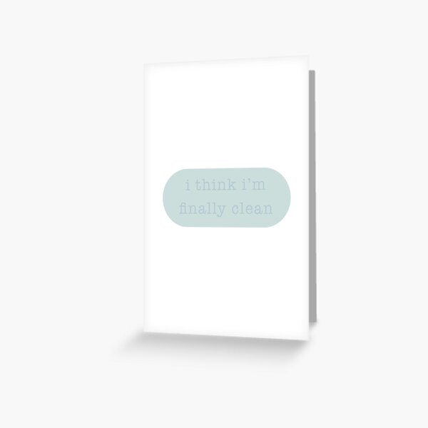 Clean” lyrics Taylor Swift  Greeting Card for Sale by Izabellebrown