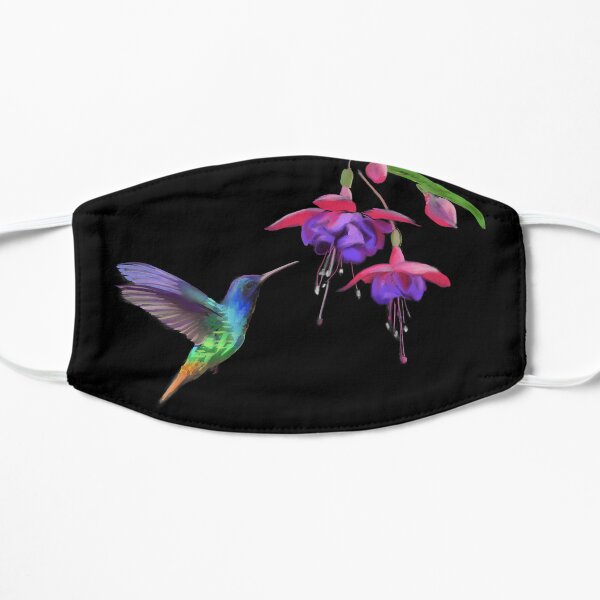 Hummingbird and Fucshia Flat Mask