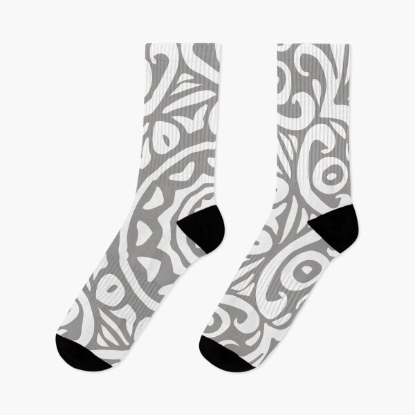 Item preview, Grey & White Elegant Floral Abstract Mandala designed and sold by Mia Harper Design.