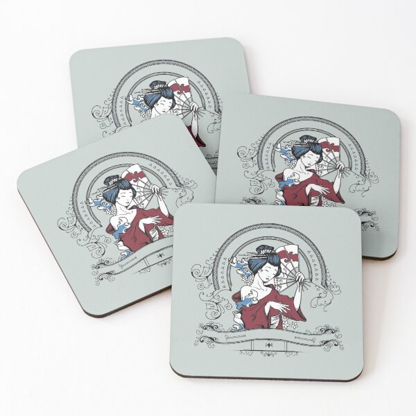 Item preview, Japanese lady with a hand fan - cute Japanese graphic lover Gift designed and sold by Teenation9.