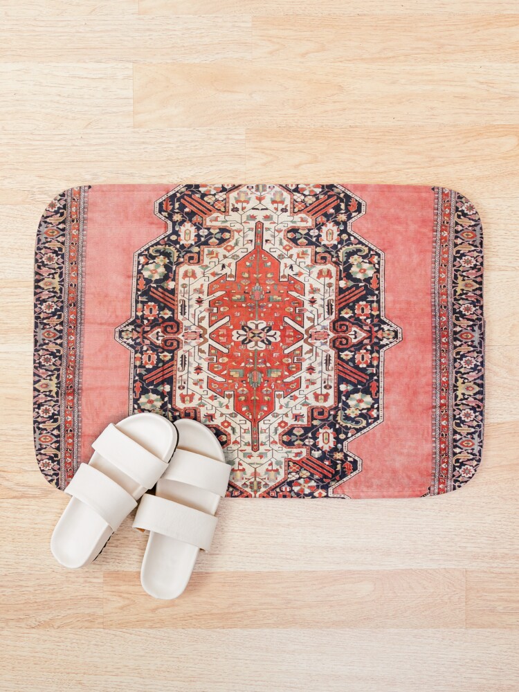 "Silk Heriz Antique Persian Rug Print" Bath Mat for Sale by bragova