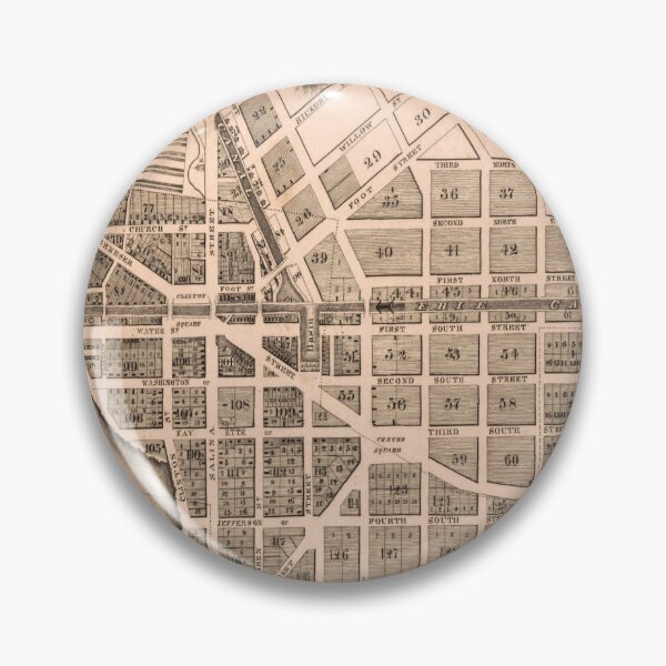 Item preview, Vintage Map of Downtown Syracuse NY (1834) designed and sold by BravuraMedia.