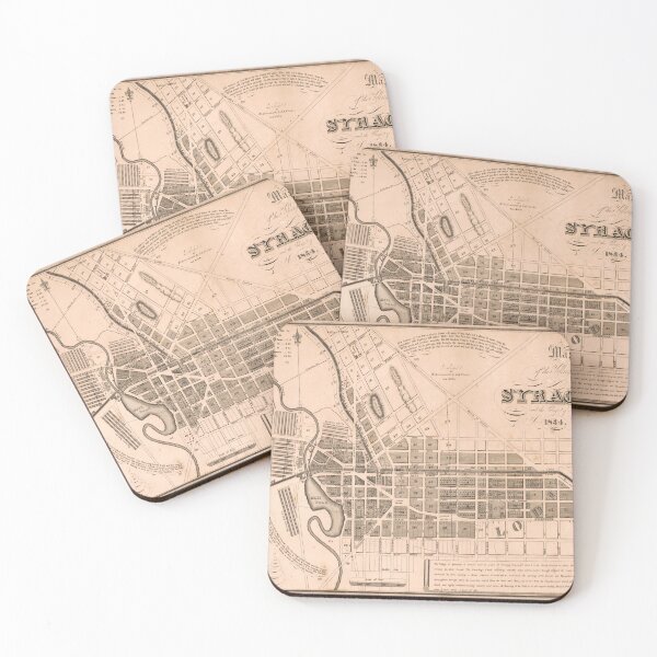 Item preview, Vintage Map of Downtown Syracuse NY (1834) designed and sold by BravuraMedia.