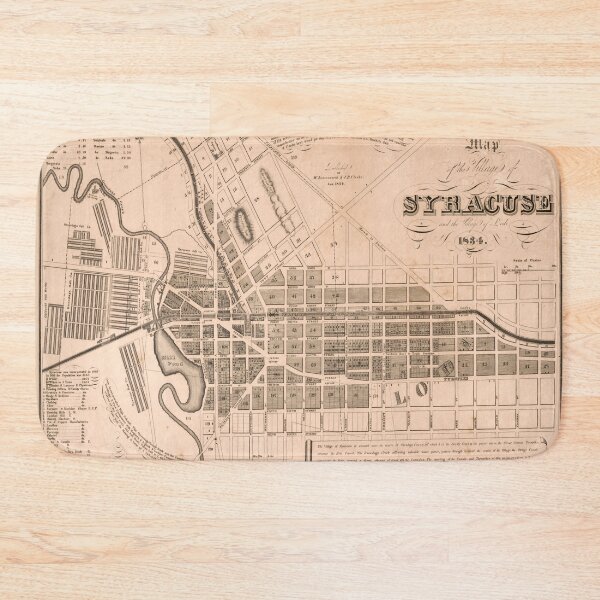 Item preview, Vintage Map of Downtown Syracuse NY (1834) designed and sold by BravuraMedia.