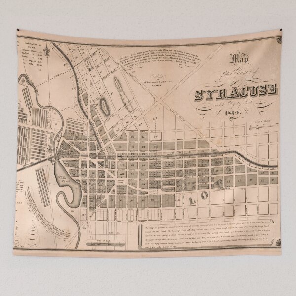 Item preview, Vintage Map of Downtown Syracuse NY (1834) designed and sold by BravuraMedia.