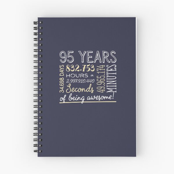 Artikelvorschau, Geschenke zum 95. Geburtstag – 95 Jahre Großartigkeit in Stunden und Sekunden entworfen und verkauft von betternotes.