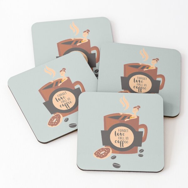 Item preview, Forget love, fall in coffee - Funny coffee lover Gift designed and sold by Teenation9.