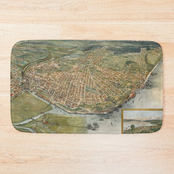 Item preview, Vintage Map of Tacoma WA (1893) designed and sold by BravuraMedia.