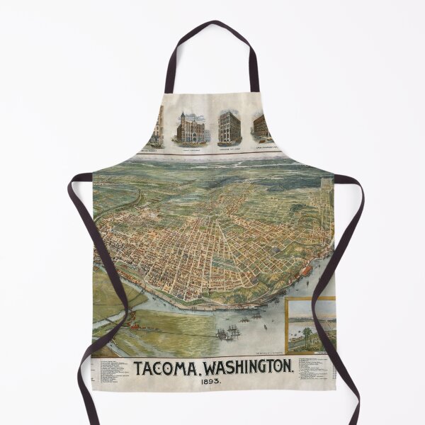 Item preview, Vintage Map of Tacoma WA (1893) designed and sold by BravuraMedia.