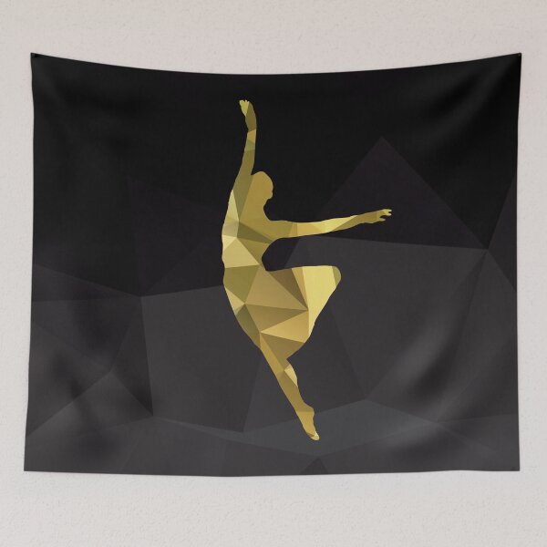 Item preview, Polygonal Dancing Ballerina in Yellow Hues designed and sold by artsome-design.