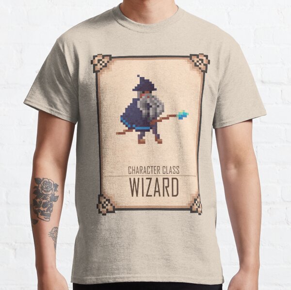 Character Class: Wizard Pixel Art Retro Poster Classic T-Shirt