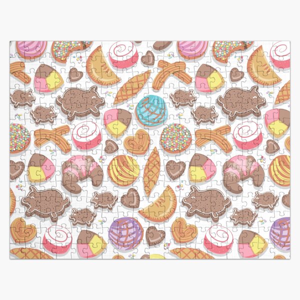 Item preview, Mexican Sweet Bakery Frenzy // white background // pastel colors pan dulce designed and sold by SelmaCardoso.