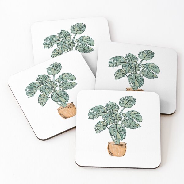 Item preview, Watercolor potted monstera plant  designed and sold by laurhog.