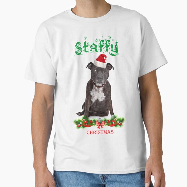 Item preview, Staffy Christmas - Staffordshire Bull Terrier designed and sold by Ameiva-Apparel.