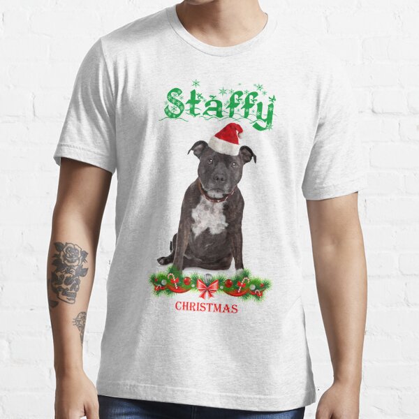 staffy christmas shirt