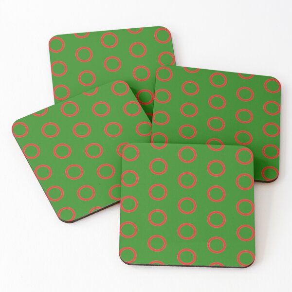 Item preview, red circle green background designed and sold by miaterinka.