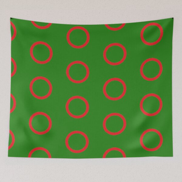 Item preview, red circle green background designed and sold by miaterinka.