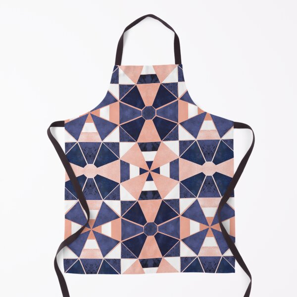 Item preview, Kaleidoscope geometric shapes // metal rose and blue designed and sold by SelmaCardoso.