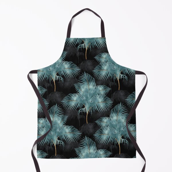 Item preview, Tropical Metallic Blue & Gold Palm Leaves Summer Design designed and sold by NdesignTrend.