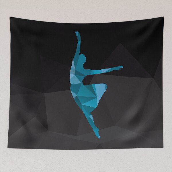 Item preview, Polygonal Dancing Ballerina in Blue Hues designed and sold by artsome-design.