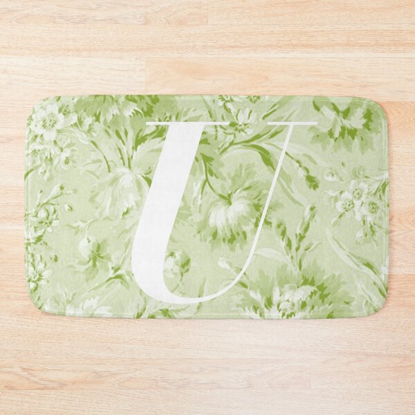 Item preview, U Letter, Vintage Alphabet - Botanical Monogram - Pastel Green designed and sold by mydoodlesateme.