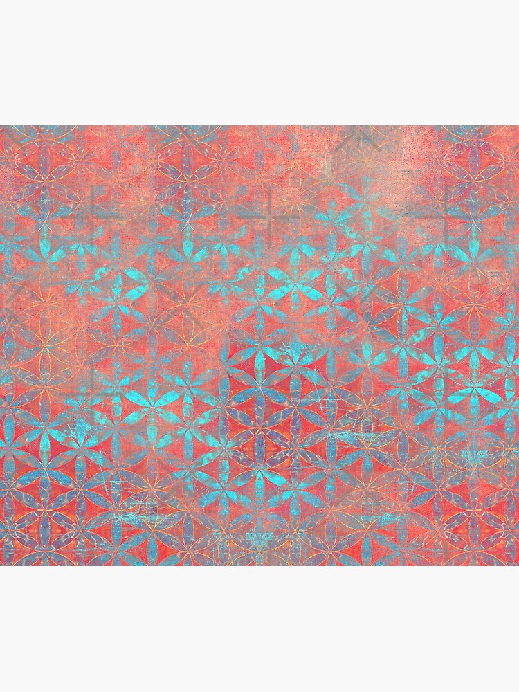 Thumbnail 6 of 6, Throw Blanket, flower of life aqua/o 2020 designed and sold by filippobassano.