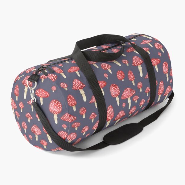 Item preview, Amanita Mushrooms Red on Grey designed and sold by dragonstarart.
