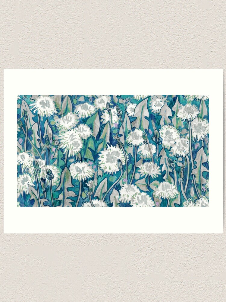 Dandelion Bloom, Summer Wildflowers, Botanical Floral Pattern