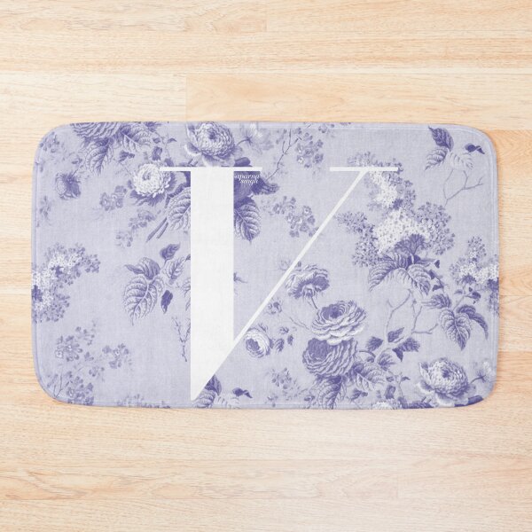 Item preview, V Letter, Vintage Alphabet - Botanical Monogram - Creamy Blue designed and sold by mydoodlesateme.