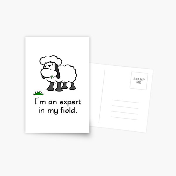 I'm an expert in my field. Postcard