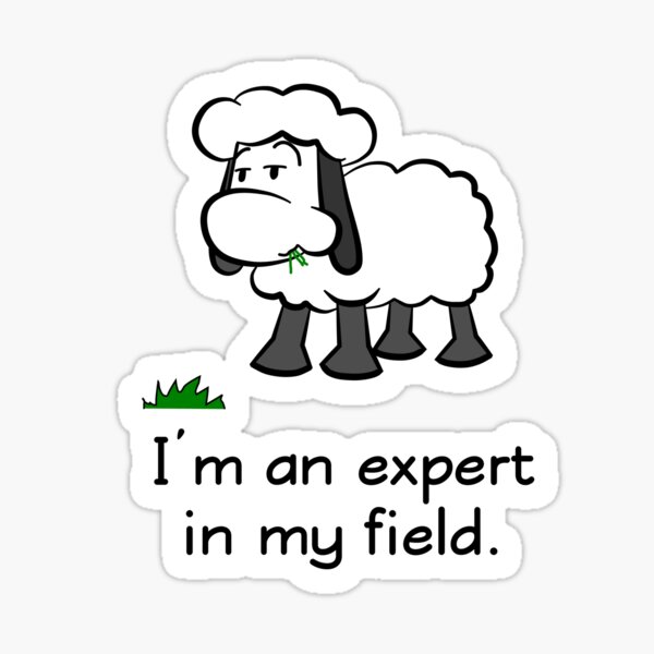 I'm an expert in my field. Sticker